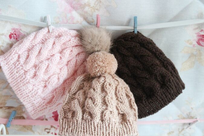 Dolls Cable Hat Knitting Pattern