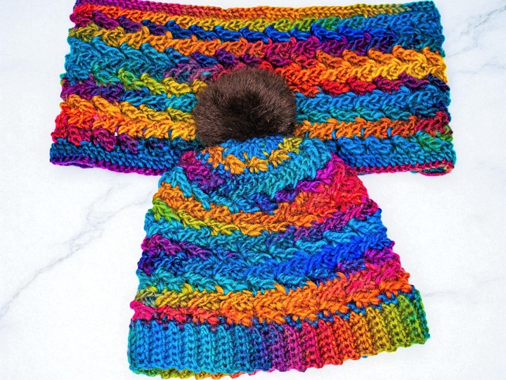 ZigZag Loop Scarf and Hat - Crochet Pattern