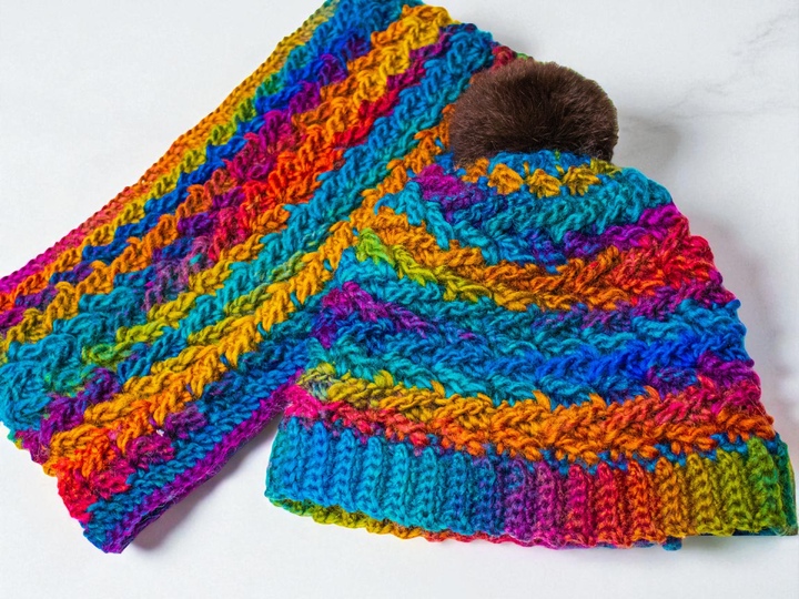 ZigZag Loop Scarf and Hat - Crochet Pattern
