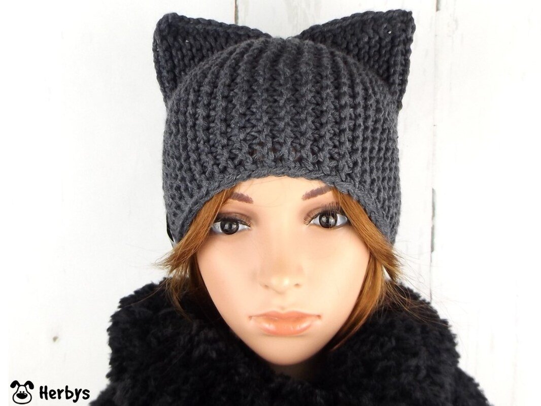 Strickanleitung Mütze "Cats"