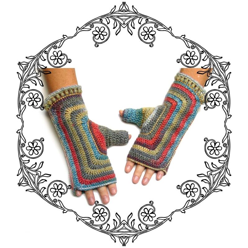 Häkelanleitung #3 für Pulswärmer  Armstulpen Handstulpen - Bild 6