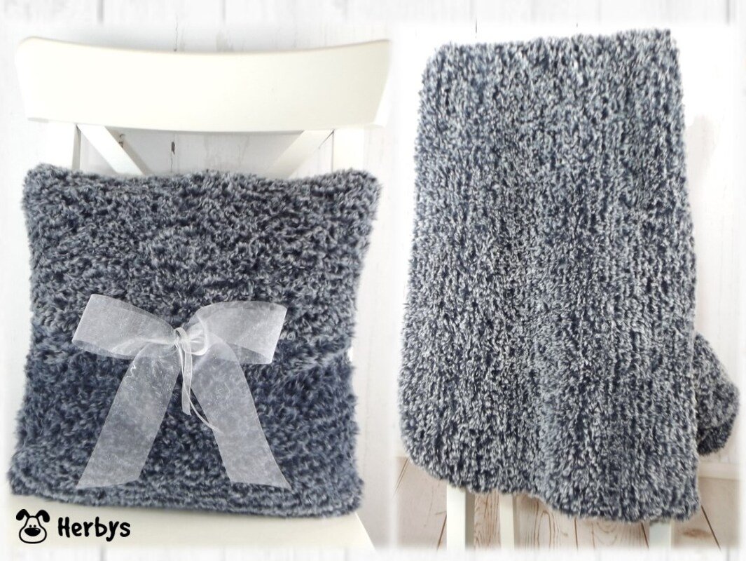 Strickanleitung Kissen & Decke "Kuscheltime"