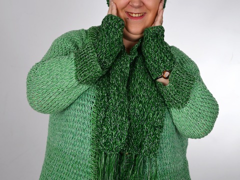 Elfenträne/Elfine/Elfenlächeln/Elfchen (Jacke/Stulpen/Schal/Mütze)