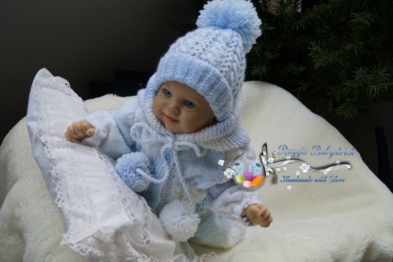 Strickanleitung für Baby's u. Reborns 3-teilig Modell Oleg Gr. 50 - 56 - Bild 5