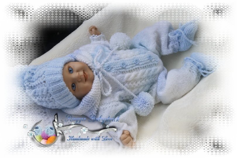 Strickanleitung für Baby's u. Reborns 3-teilig Modell Oleg Gr. 50 - 56 - Bild 4