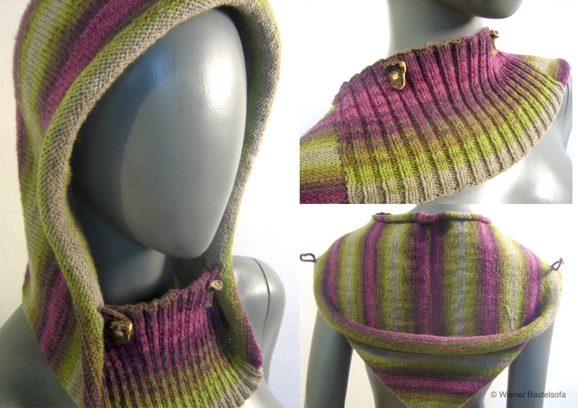 Kapuzenkragen für AnfängerInnen, Scoodie, Kragenschal, Schal, Kapuze