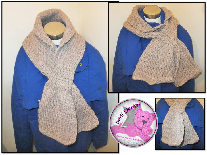 Halsschmeichler Schal "Zapfen" zum Häkeln - Schal ohne Knoten