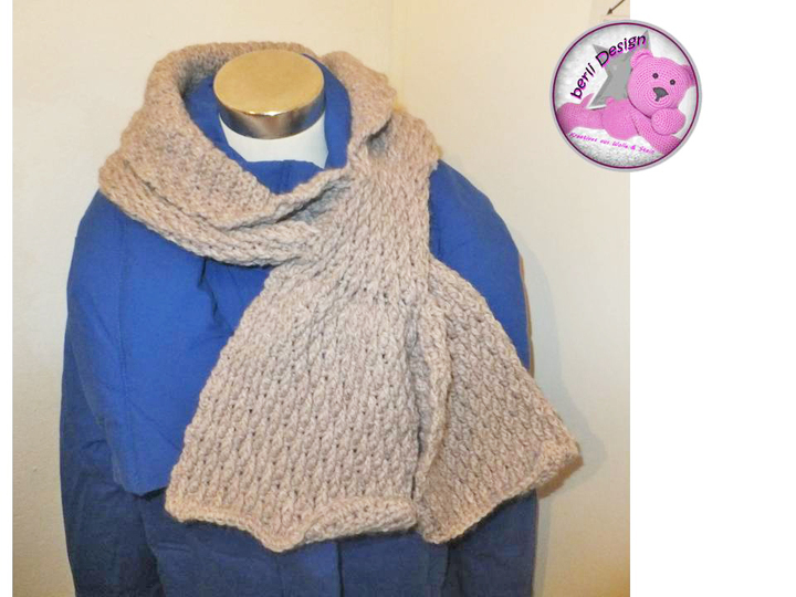 Halsschmeichler Schal "Zapfen" zum Häkeln - Schal ohne Knoten