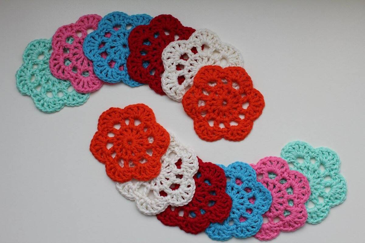 "Blüte" gehäkelte Untersetzer