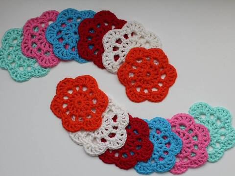 "Blüte" gehäkelte Untersetzer