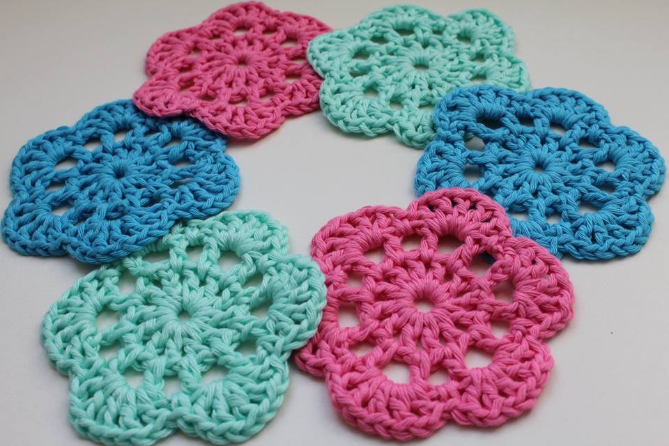 "Blüte" gehäkelte Untersetzer - Bild 3