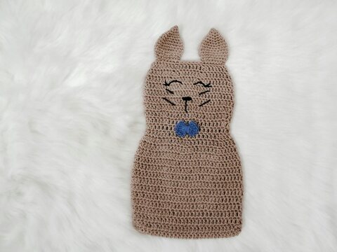 Häkelanleitung Knistertuch Katze, Schmusetuch häkeln