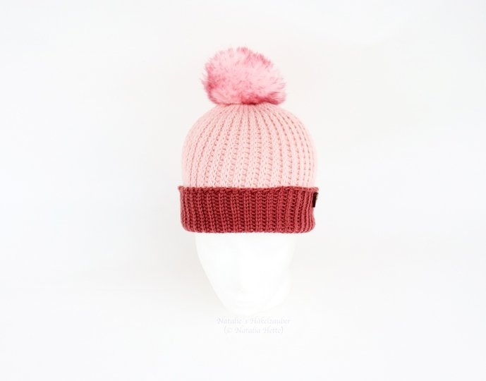 Beanie “Laura”  (knitted look, all sizes, 2 var.)