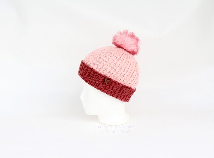 Beanie “Laura”  (knitted look, all sizes, 2 var.)