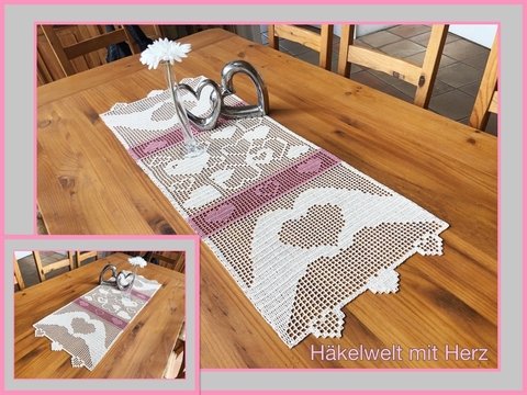 Häkeln / Tischläufer "Loving Hands"