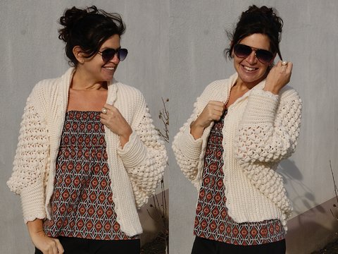 Seelenwärmer / Weste LADYLIKE (Gr. S/M, L/XL, leicht an alle Größen anzupassen)