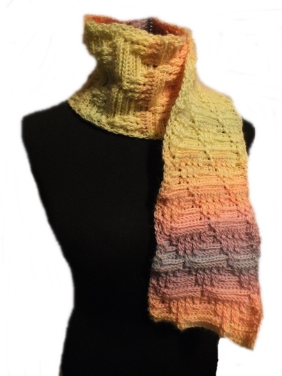 Häkelanleitung Schal Verflochtene Dreiecke