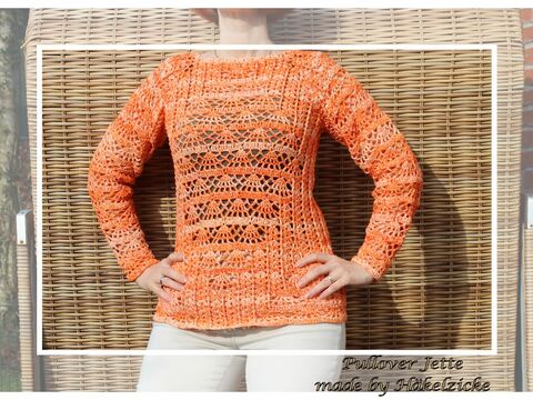 Häkelanleitung Pullover Jette - Alle Größen dank Raglan und RVO