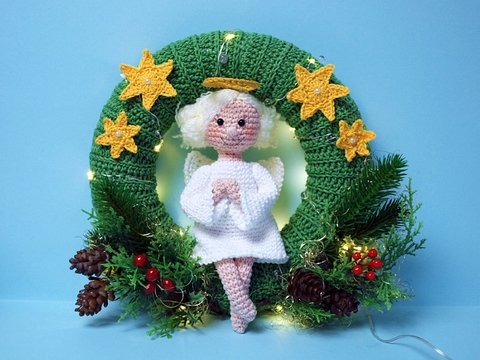 Häkelanleitung Türkranz mit Engel - PDF Datei