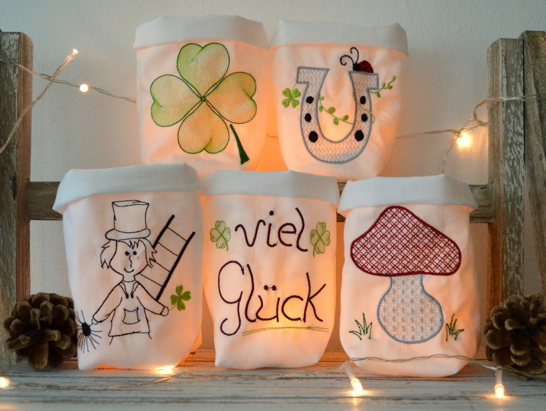 ITH Lichterbeutel Glück für ein LED Licht 13x18cm - Bild 3