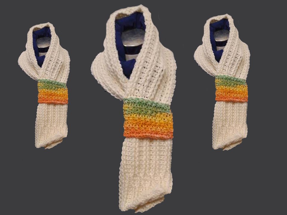 Schal Streifen und Sternchen - Bild 7