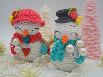 Häkelanleitung Schneemann