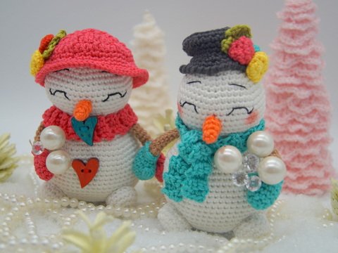 Häkelanleitung Schneemann