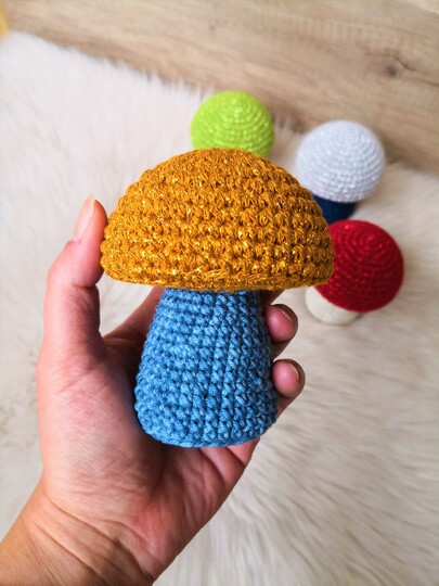 Glitzerpilze - Häkelanleitung