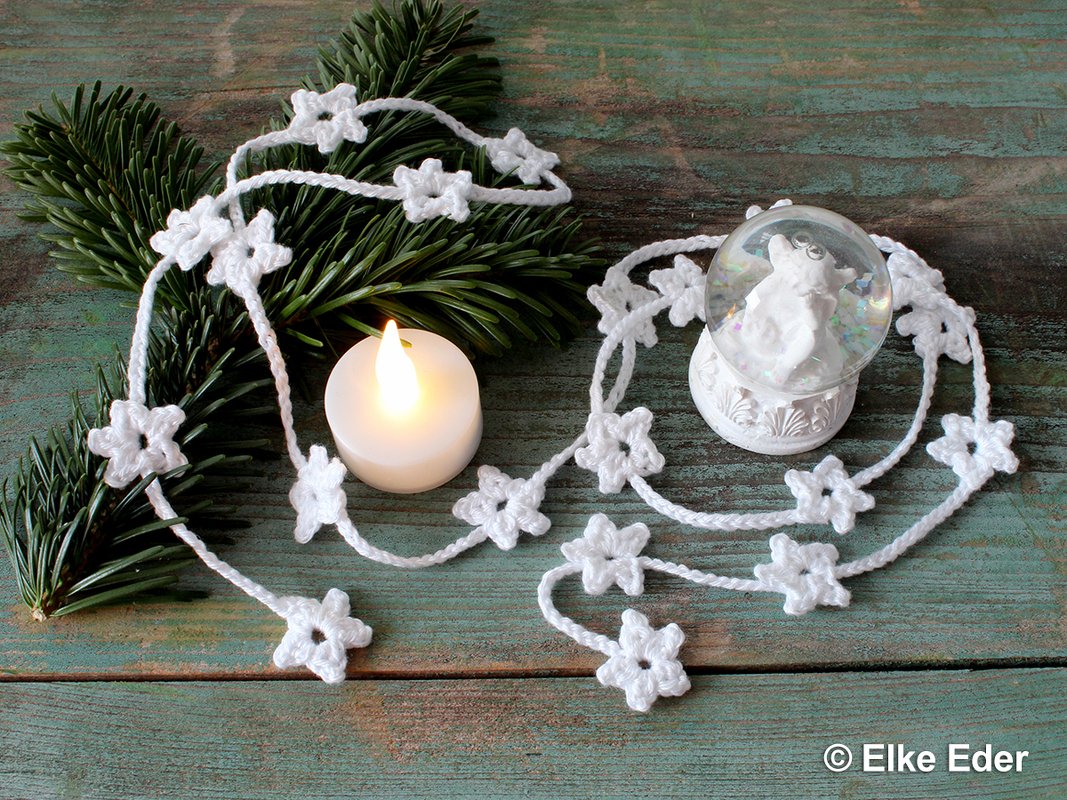 Christmas Garland, Gift Ribbon "Star Magic" - Crochet Pattern - Image 3