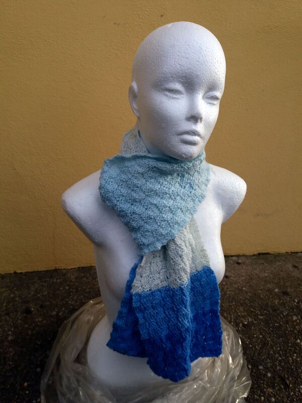 Strickschal blue