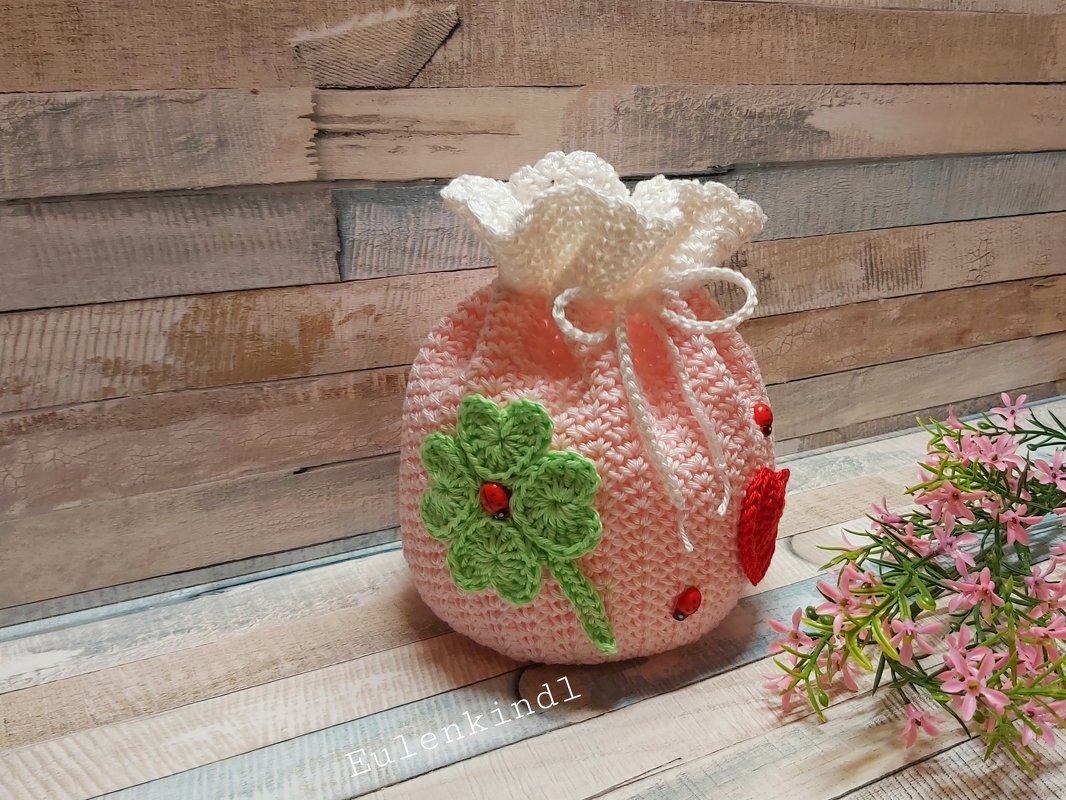 Häkelanleitung Geschenksäckchen "Glücksbringer"