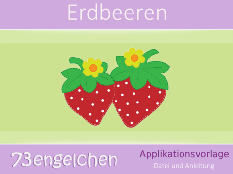Applikation Vorlage Erdbeeren
