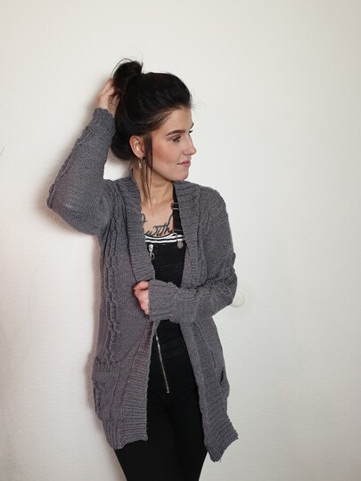 160 Strickanleitung Cardigan Kuschelmäuschen oversize 36/42