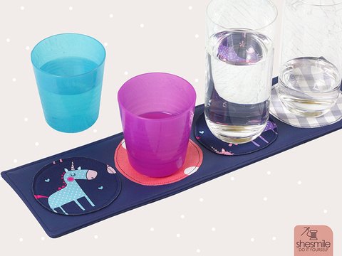 Glasuntersetzer "Lieblingsplatz" (Nähanleitung und Schnittmuster)