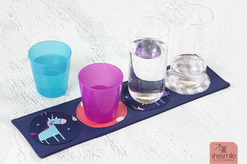 Glasuntersetzer "Lieblingsplatz" (Nähanleitung und Schnittmuster)