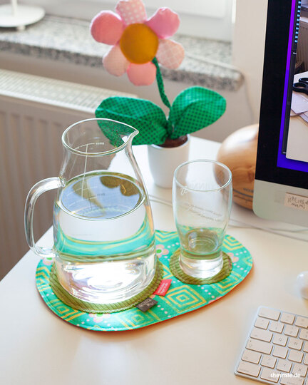 Glasuntersetzer "Lieblingsplatz" (Nähanleitung und Schnittmuster)