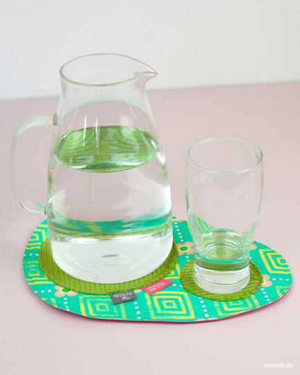 Glasuntersetzer "Lieblingsplatz" (Nähanleitung und Schnittmuster)