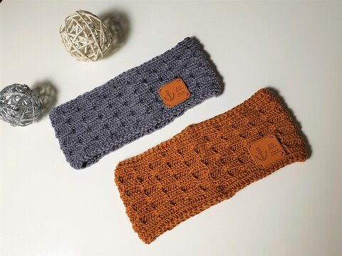 161 Strickanleitung Stirnband mit Wabenmuster