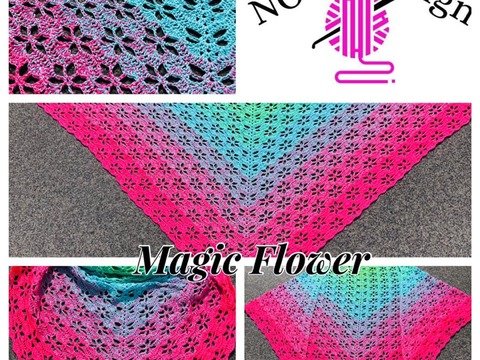 Dreieckstuch Magic Flower