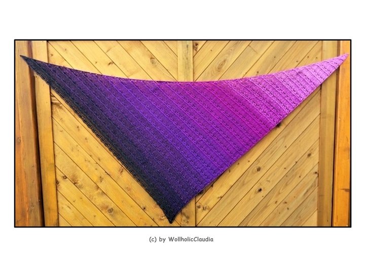 Häkelanleitung 2x Tuch "Wollholic" - Dreieckig und asymmetrisch