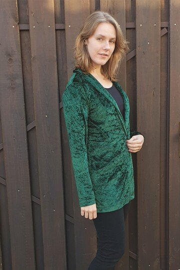 Molly – Strickjacke/Cardigan mit Schalkragen oder Volant (BU 80-116, A4+A0)