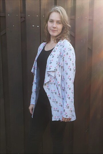 Molly – Strickjacke/Cardigan mit Schalkragen oder Volant (BU 80-116, A4+A0)