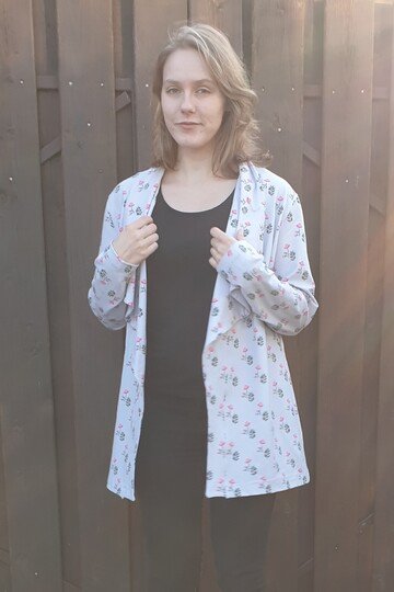 Molly – Strickjacke/Cardigan mit Schalkragen oder Volant (BU 80-116, A4+A0)