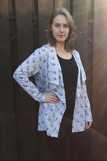 Molly – Strickjacke/Cardigan mit Schalkragen oder Volant (BU 80-116, A4+A0)