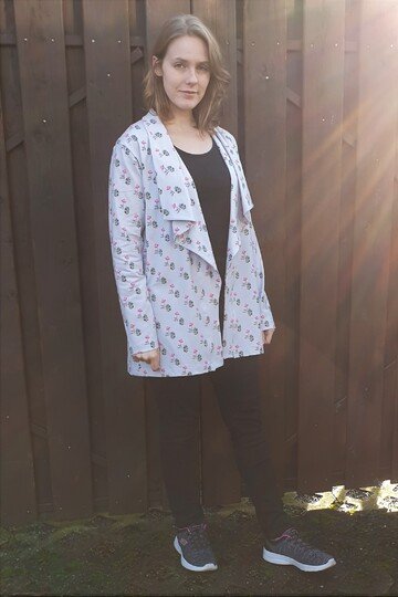 Molly – Strickjacke/Cardigan mit Schalkragen oder Volant (BU 80-116, A4+A0)