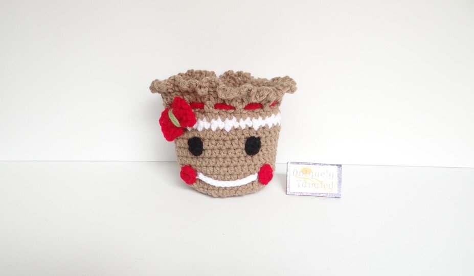 Gingerbread Pouch- Crochet Pattern PDF- English