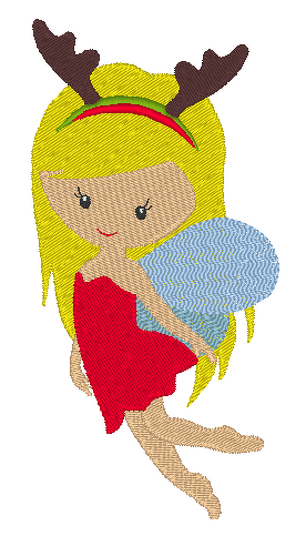 Freebie Weihnachtsfee Stickdatei - Bild 2