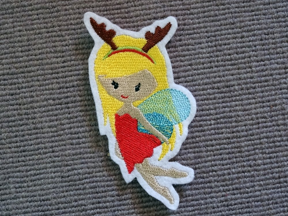 Freebie Weihnachtsfee Stickdatei