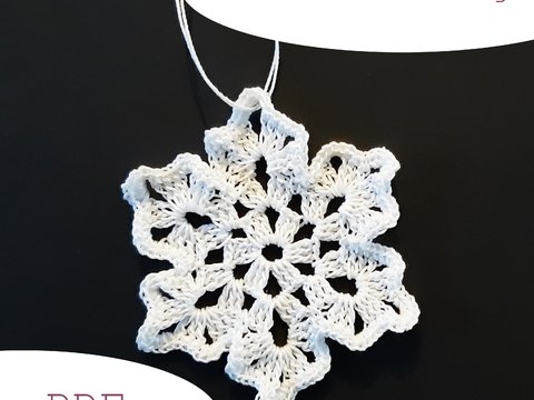 Schneeflocke häkeln, Häkelanleitung Schneeflocke Weihnachtsschmuck