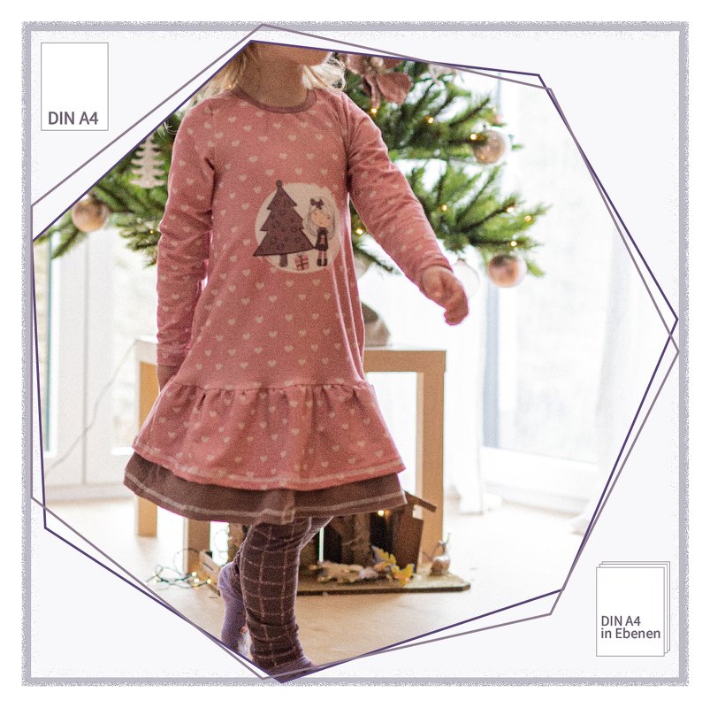 Anleitung Mini&amp;Me Winterdress Girls